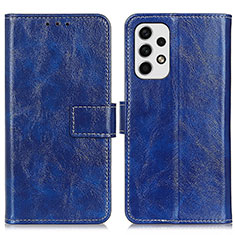 Custodia Portafoglio In Pelle Cover con Supporto K04Z per Samsung Galaxy A23 5G Blu