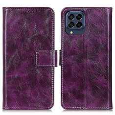 Custodia Portafoglio In Pelle Cover con Supporto K04Z per Samsung Galaxy M53 5G Viola
