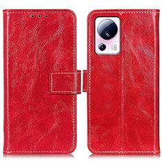 Custodia Portafoglio In Pelle Cover con Supporto K04Z per Xiaomi Civi 2 5G Rosso