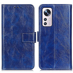 Custodia Portafoglio In Pelle Cover con Supporto K04Z per Xiaomi Mi 12 Lite 5G Blu