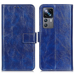 Custodia Portafoglio In Pelle Cover con Supporto K04Z per Xiaomi Mi 12T 5G Blu