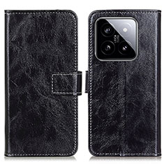Custodia Portafoglio In Pelle Cover con Supporto K04Z per Xiaomi Mi 14 5G Nero