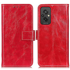 Custodia Portafoglio In Pelle Cover con Supporto K04Z per Xiaomi Redmi 11 Prime 4G Rosso