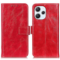 Custodia Portafoglio In Pelle Cover con Supporto K04Z per Xiaomi Redmi 12 4G Rosso
