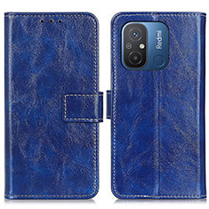 Custodia Portafoglio In Pelle Cover con Supporto K04Z per Xiaomi Redmi 12C 4G Blu