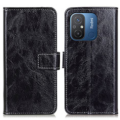 Custodia Portafoglio In Pelle Cover con Supporto K04Z per Xiaomi Redmi 12C 4G Nero