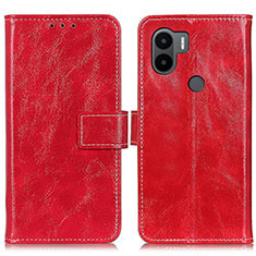 Custodia Portafoglio In Pelle Cover con Supporto K04Z per Xiaomi Redmi A1 Plus Rosso