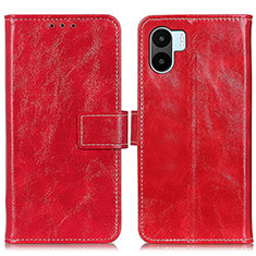 Custodia Portafoglio In Pelle Cover con Supporto K04Z per Xiaomi Redmi A1 Rosso