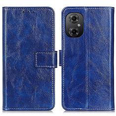 Custodia Portafoglio In Pelle Cover con Supporto K04Z per Xiaomi Redmi Note 11R 5G Blu