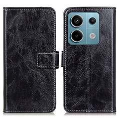 Custodia Portafoglio In Pelle Cover con Supporto K04Z per Xiaomi Redmi Note 13 Pro 5G Nero