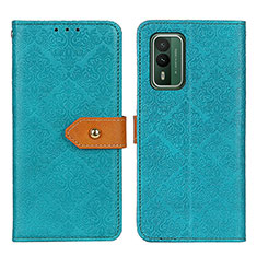 Custodia Portafoglio In Pelle Cover con Supporto K05Z per Nokia XR21 Verde