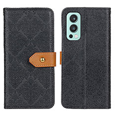 Custodia Portafoglio In Pelle Cover con Supporto K05Z per OnePlus Nord 2 5G Nero