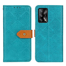 Custodia Portafoglio In Pelle Cover con Supporto K05Z per Oppo Reno6 Lite Verde