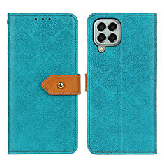 Custodia Portafoglio In Pelle Cover con Supporto K05Z per Samsung Galaxy M33 5G Verde