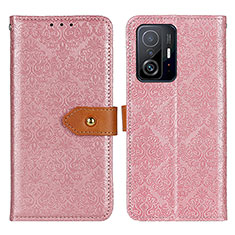 Custodia Portafoglio In Pelle Cover con Supporto K05Z per Xiaomi Mi 11T 5G Rosa