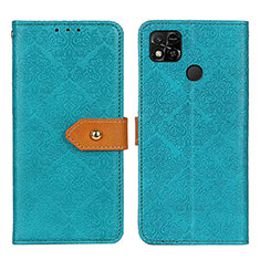 Custodia Portafoglio In Pelle Cover con Supporto K05Z per Xiaomi Redmi 9C NFC Verde