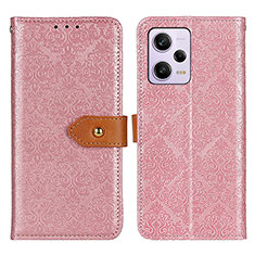 Custodia Portafoglio In Pelle Cover con Supporto K05Z per Xiaomi Redmi Note 12 Explorer Rosa