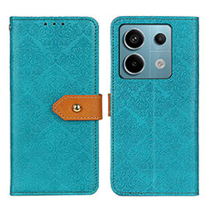 Custodia Portafoglio In Pelle Cover con Supporto K05Z per Xiaomi Redmi Note 13 Pro 5G Verde