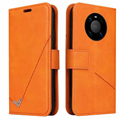 Custodia Portafoglio In Pelle Cover con Supporto K06 per Huawei Mate 40 Pro Arancione