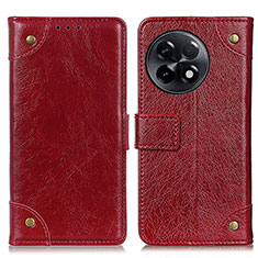 Custodia Portafoglio In Pelle Cover con Supporto K06Z per OnePlus 11R 5G Rosso