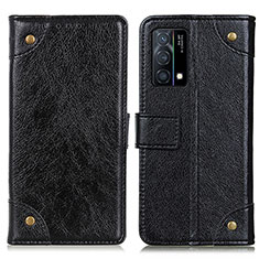 Custodia Portafoglio In Pelle Cover con Supporto K06Z per Oppo K9 5G Nero