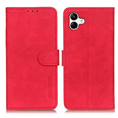 Custodia Portafoglio In Pelle Cover con Supporto K06Z per Samsung Galaxy A04 4G Rosso