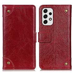 Custodia Portafoglio In Pelle Cover con Supporto K06Z per Samsung Galaxy A23 4G Rosso