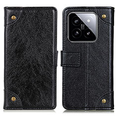 Custodia Portafoglio In Pelle Cover con Supporto K06Z per Xiaomi Mi 14 5G Nero