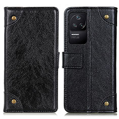 Custodia Portafoglio In Pelle Cover con Supporto K06Z per Xiaomi Poco F4 5G Nero