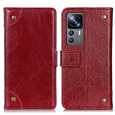 Custodia Portafoglio In Pelle Cover con Supporto K06Z per Xiaomi Redmi K50 Ultra 5G Rosso