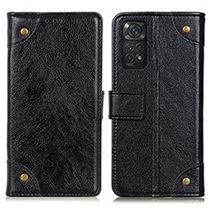Custodia Portafoglio In Pelle Cover con Supporto K06Z per Xiaomi Redmi Note 11 4G (2022) Nero