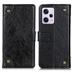 Custodia Portafoglio In Pelle Cover con Supporto K06Z per Xiaomi Redmi Note 12 Explorer Nero