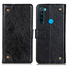 Custodia Portafoglio In Pelle Cover con Supporto K06Z per Xiaomi Redmi Note 8 (2021) Nero
