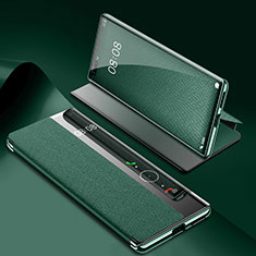 Custodia Portafoglio In Pelle Cover con Supporto K07 per Huawei Mate 40 Pro Verde