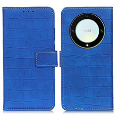 Custodia Portafoglio In Pelle Cover con Supporto K07Z per Huawei Honor Magic5 Lite 5G Blu