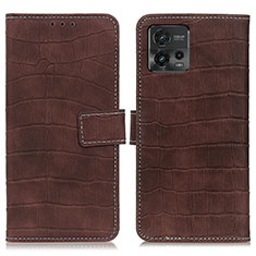 Custodia Portafoglio In Pelle Cover con Supporto K07Z per Motorola Moto G72 Marrone