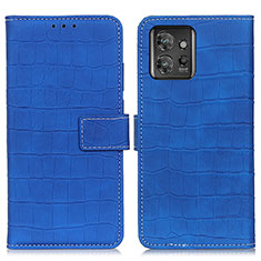Custodia Portafoglio In Pelle Cover con Supporto K07Z per Motorola ThinkPhone 5G Blu
