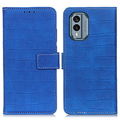 Custodia Portafoglio In Pelle Cover con Supporto K07Z per Nokia X30 5G Blu
