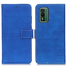 Custodia Portafoglio In Pelle Cover con Supporto K07Z per Nokia XR21 Blu