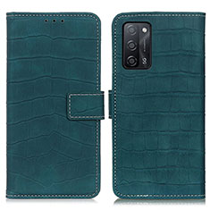 Custodia Portafoglio In Pelle Cover con Supporto K07Z per Oppo A53s 5G Verde