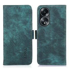 Custodia Portafoglio In Pelle Cover con Supporto K07Z per Oppo A58 5G Verde