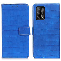 Custodia Portafoglio In Pelle Cover con Supporto K07Z per Oppo A74 4G Blu