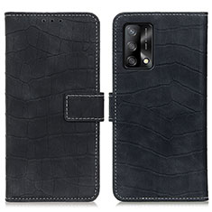 Custodia Portafoglio In Pelle Cover con Supporto K07Z per Oppo A74 4G Nero