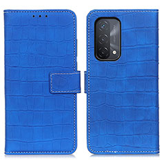 Custodia Portafoglio In Pelle Cover con Supporto K07Z per Oppo A74 5G Blu