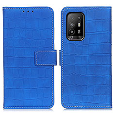 Custodia Portafoglio In Pelle Cover con Supporto K07Z per Oppo A94 5G Blu