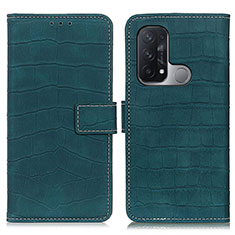 Custodia Portafoglio In Pelle Cover con Supporto K07Z per Oppo Reno5 A Verde