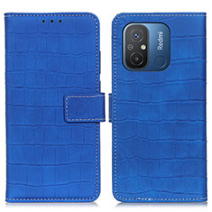 Custodia Portafoglio In Pelle Cover con Supporto K07Z per Xiaomi Redmi 11A 4G Blu