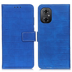 Custodia Portafoglio In Pelle Cover con Supporto K07Z per Xiaomi Redmi Note 11R 5G Blu