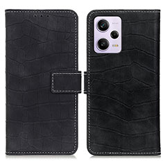 Custodia Portafoglio In Pelle Cover con Supporto K07Z per Xiaomi Redmi Note 12 Explorer Nero