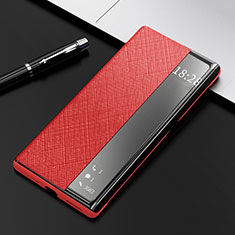 Custodia Portafoglio In Pelle Cover con Supporto K08 per Huawei Mate 40E Pro 4G Rosso